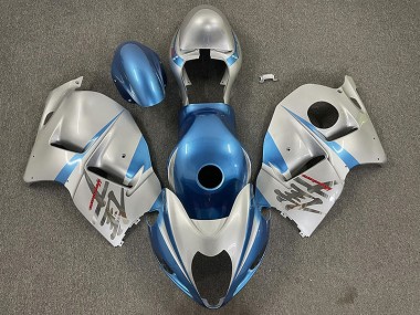 1997-2007 Bleu Clair Brillant & Argent Suzuki GSXR 1300 Carénage Moto