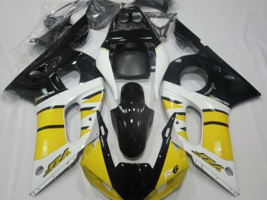 1998-2002 Jaune Brillant & Noir Yamaha R6 Carénage Moto