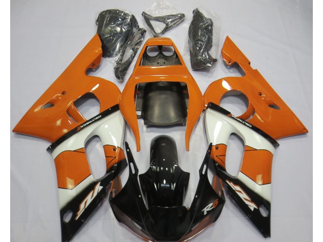 1998-2002 Orange Blanc & Noir Yamaha R6 Carénage Moto