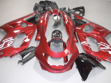 1998-2007 Décalcomanies Rouges & Blanches Brillantes Yamaha YZF600 Carénage Moto