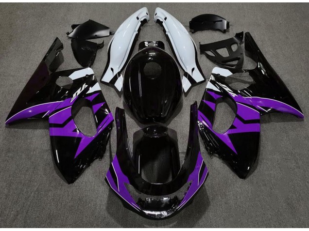 1998-2007 Noir Brillant Violet & Blanc Yamaha YZF600 Carénage Moto