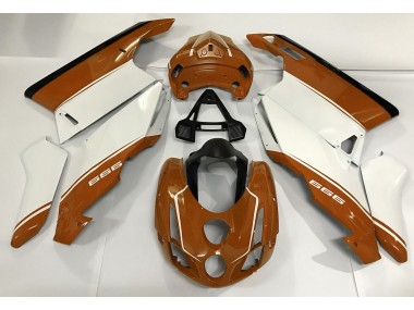 2003-2004 Blanc Orange & Noir Ducati 749 999 Carénage Moto