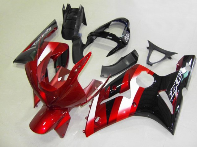 2003-2004 Rouge & Noir Kawasaki ZX6R Carénage Moto