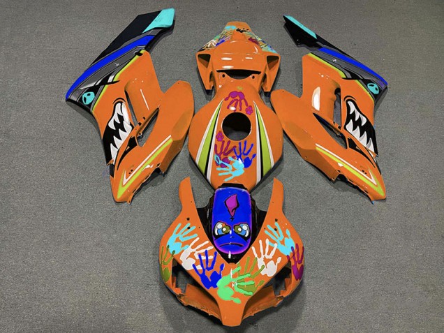 2004-2005 Requin Orange Honda CBR1000RR Carénage Moto