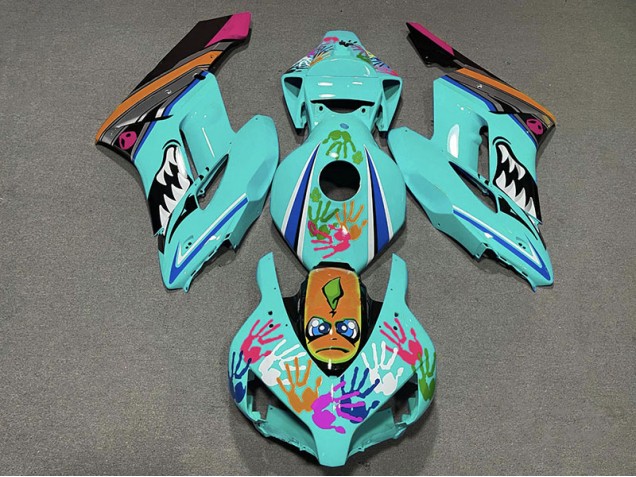 2004-2005 Requin Turquoise Honda CBR1000RR Carénage Moto