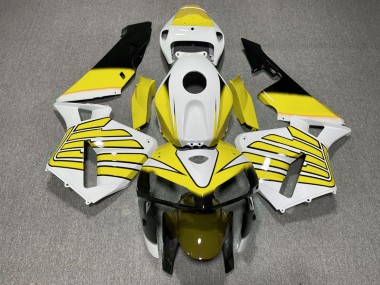 2005-2006 Ailes Jaunes & Blanches Honda CBR600RR Carénage Moto