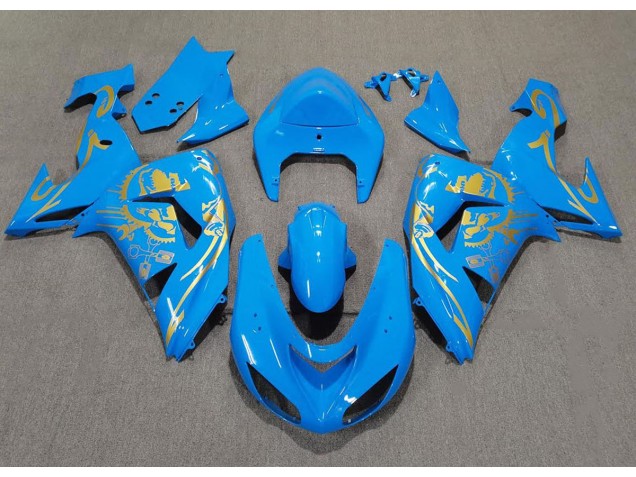 2006-2007 Bleu Clair & Or Kawasaki ZX10R Carénage Moto