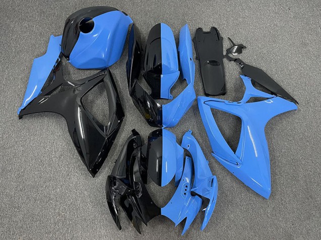 2006-2007 Moitié Bleu & Noir Suzuki GSXR 600-750 Carénage Moto