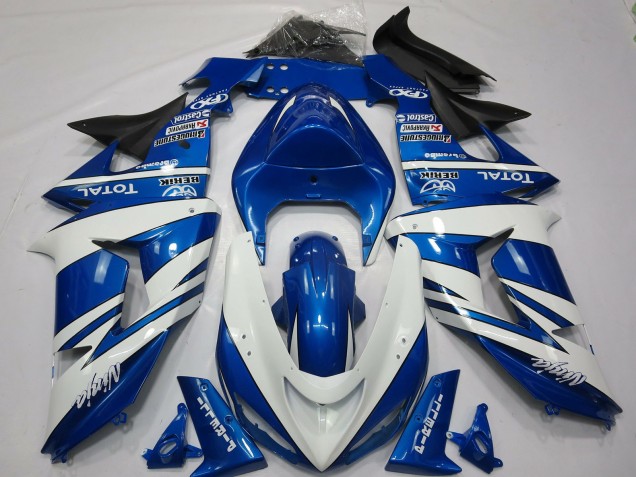 2006-2007 Ninja Bleu Blanc Kawasaki ZX10R Carénage Moto