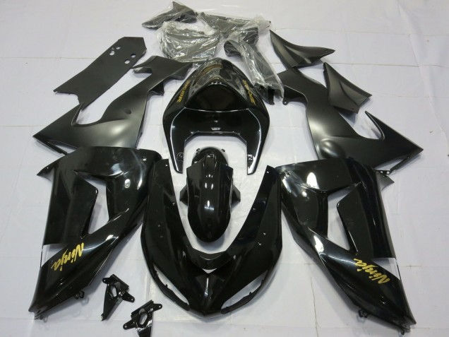 2006-2007 Or Noir Brillant Kawasaki ZX10R Carénage Moto