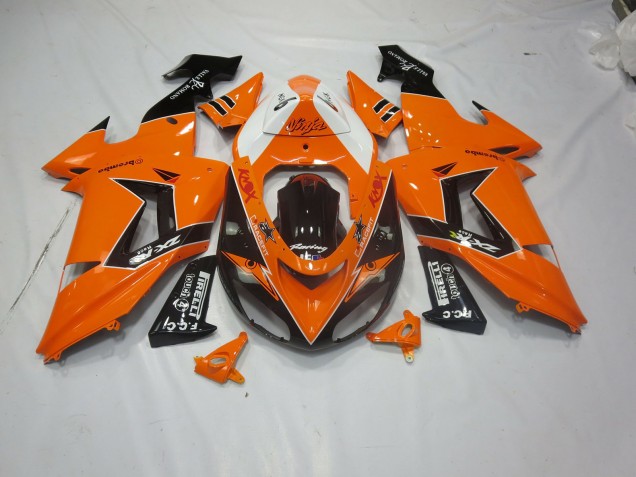 2006-2007 Orange Noir Kawasaki ZX10R Carénage Moto