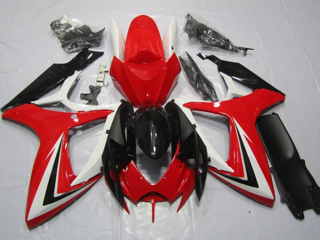 2006-2007 Rouge Noir & Blanc Suzuki GSXR 600-750 Carénage Moto