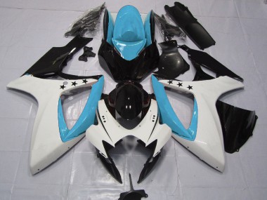 2006-2007 Étoile Bleu Clair Suzuki GSXR 600-750 Carénage Moto