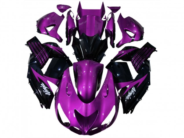 2006-2011 Violet Brillant & Noir Kawasaki ZX14R Carénage Moto