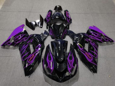 2006-2011 Violet Flamme Kawasaki ZX14R Carénage Moto