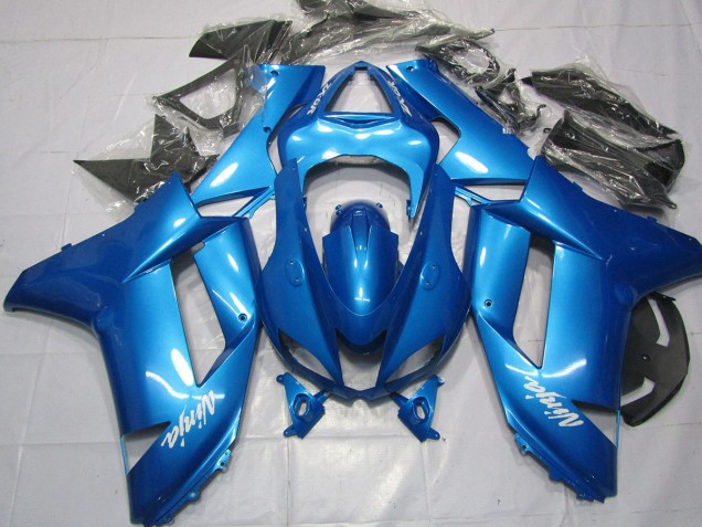 2007-2008 Bleu Clair Kawasaki ZX6R Carénage Moto