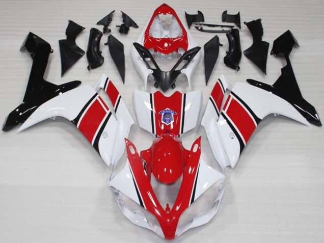 2007-2008 Brillant De Style Blanc & Rouge OEM Yamaha R1 Carénage Moto