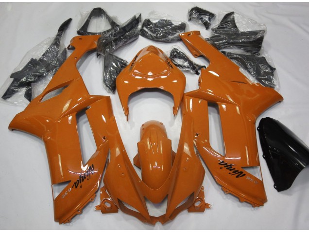 2007-2008 Orange Brillant Kawasaki ZX6R Carénage Moto