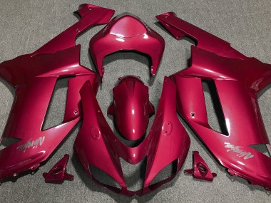 2007-2008 Rouge Bonbon Kawasaki ZX6R Carénage Moto