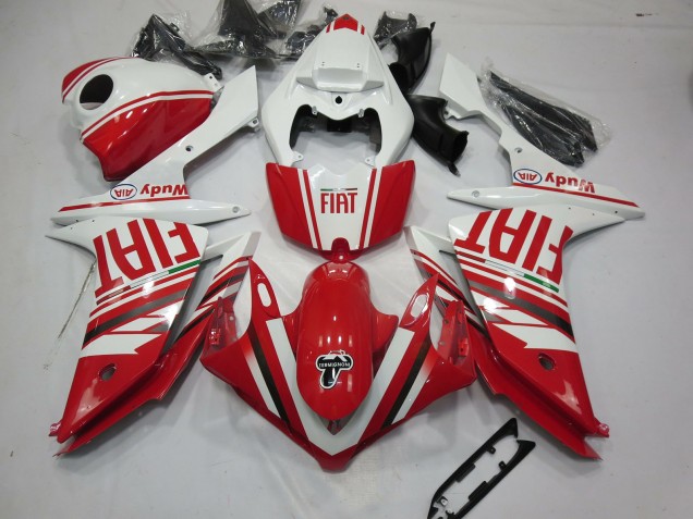 2007-2008 Rouge Fiat Yamaha R1 Carénage Moto