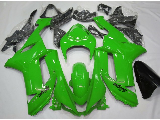 2007-2008 Vert Brillant Kawasaki ZX6R Carénage Moto