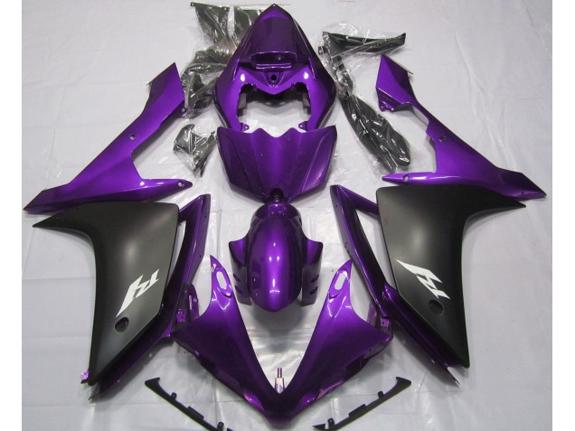 2007-2008 Violet Brillant & Noir Yamaha R1 Carénage Moto