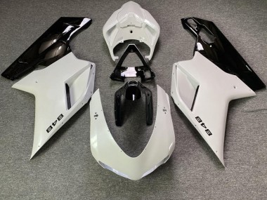 2007-2014 Blanc Nacré & Noir Ducati 848 1098 1198 Carénage Moto