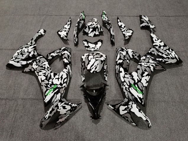 2008-2010 Camo & Logo Vert Kawasaki ZX10R Carénage Moto