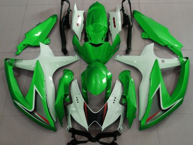 2008-2010 Vert Brillant & Blanc Suzuki GSXR 600-750 Carénage Moto