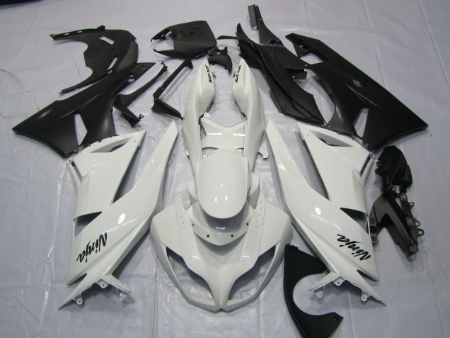 2009-2012 Blanc Brillant Kawasaki ZX6R Carénage Moto