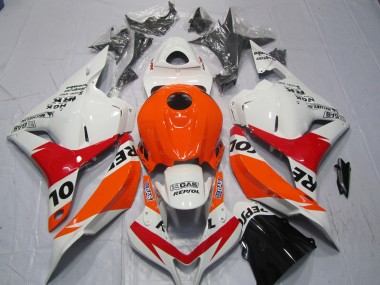 2009-2012 Blanc & Rouge Repsol Honda CBR600RR Carénage Moto