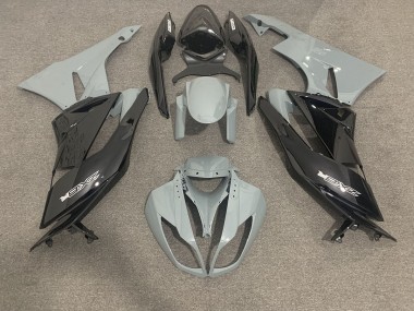 2009-2012 Gris Brillant & Noir Kawasaki ZX6R Carénage Moto