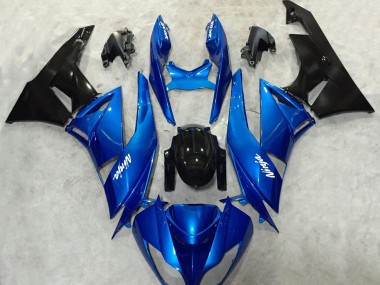 2009-2012 Ninja Bleu & Noir Kawasaki ZX6R Carénage Moto