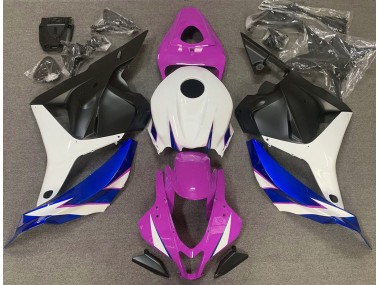 2009-2012 Rose Brillant Blanc & Bleu Honda CBR600RR Carénage Moto