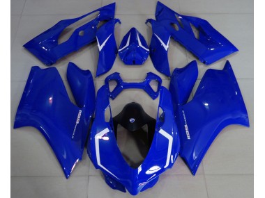 2011-2014 Bleu Brillant & Blanc Ducati 1199 Carénage Moto