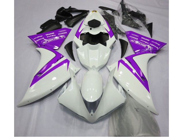 2012-2014 Blanc Brillant & Violet Yamaha R1 Carénage Moto