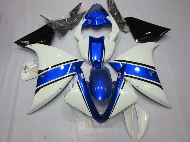 2012-2014 Conception Blanche & Bleue Yamaha R1 Carénage Moto