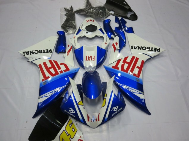 2012-2014 Fiat Avec Bleu Clair Yamaha R1 Carénage Moto