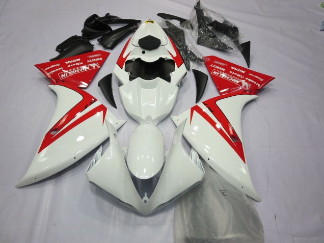 2012-2014 Rouge & Blanc Yamaha R1 Carénage Moto