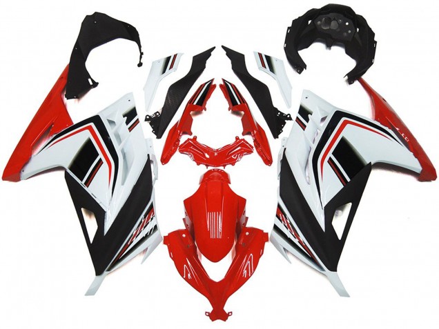 2013-2018 Rouge Blanc & Noir Brillant Kawasaki Ninja 300 Carénage Moto