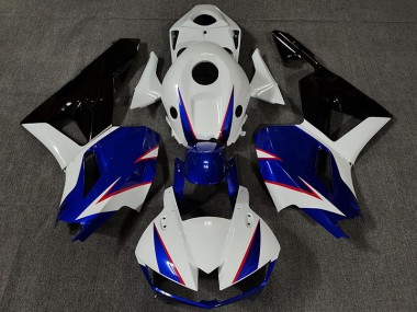 2013-2023 Blanc Brillant & Bleu Profond Honda CBR600RR Carénage Moto