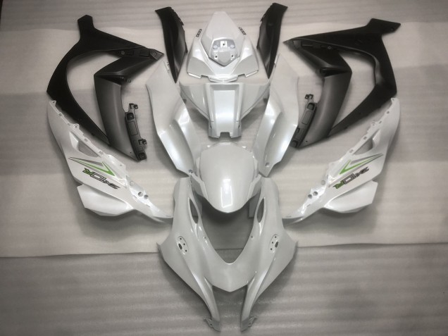 2016-2019 Blanc Nacré & Vert Kawasaki ZX10R Carénage Moto