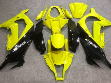 2016-2019 Jaune Brillant & Noir Kawasaki ZX10R Carénage Moto