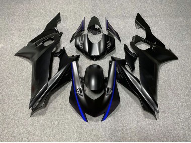 2017-2021 Accents De Noir Mat & De Bleu Yamaha R6 Carénage Moto