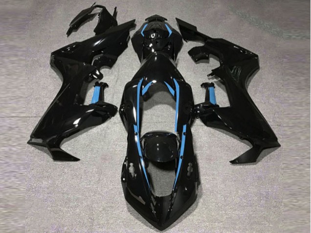 2017-2023 Doublure Noir Brillant & Bleu Clair Honda CBR1000RR Carénage Moto