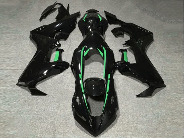 2017-2023 Doublure Noir Brillant & Vert Forêt Honda CBR1000RR Carénage Moto